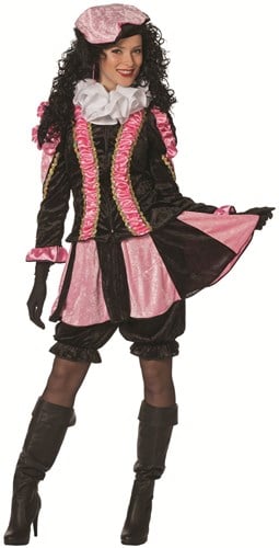 Pietenpak Pepita Roze-Zwart Dames