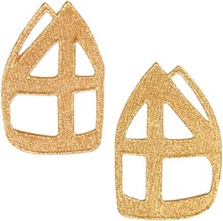 Sinterklaas Applicatie Mijter Goud (2st)