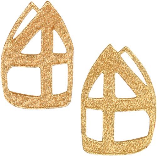 Sinterklaas Applicatie Mijter Goud (2st)