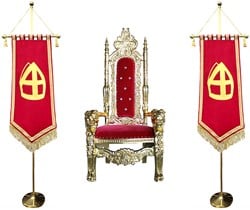 Luxe Sinterklaas Stoel met Banners Pakket 1