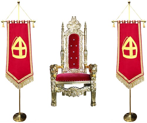 Luxe Sinterklaas Stoel met Banners Pakket 1
