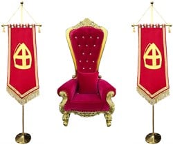 Luxe Sinterklaas Stoel met Banners Pakket 2
