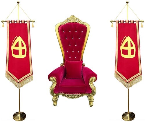 Luxe Sinterklaas Stoel met Banners Pakket 2